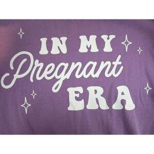 Time and Tru In My Pregnant Era Maternity Graphic T-Shirt Purple XL 16-18 NWT